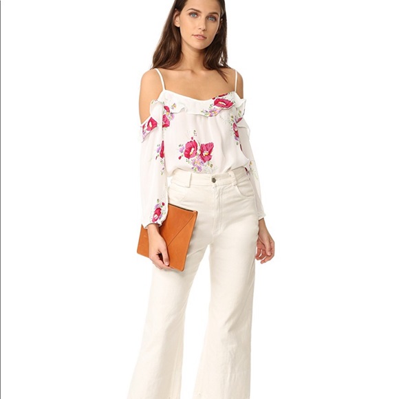 Joie Tops - NEW • Joie • Birtha Silk Floral White Blouse XS